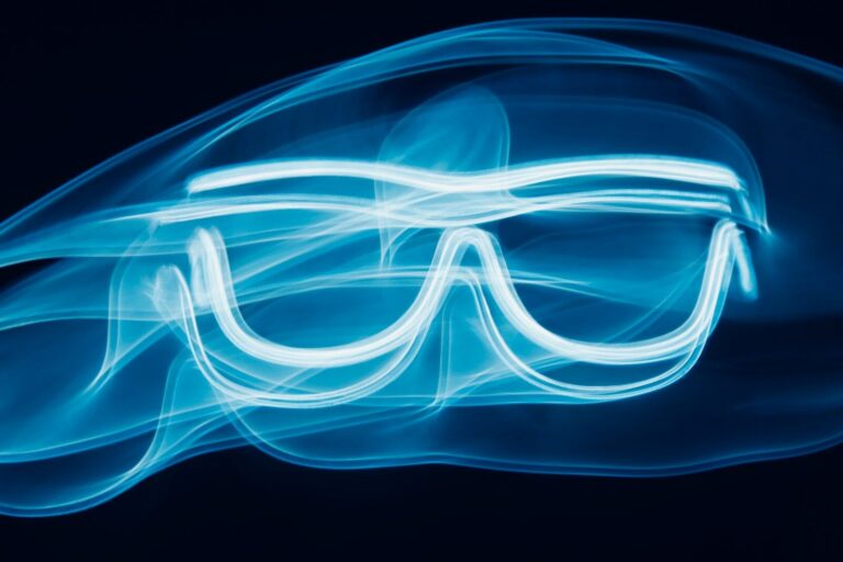 blue waves sunglasses illustration